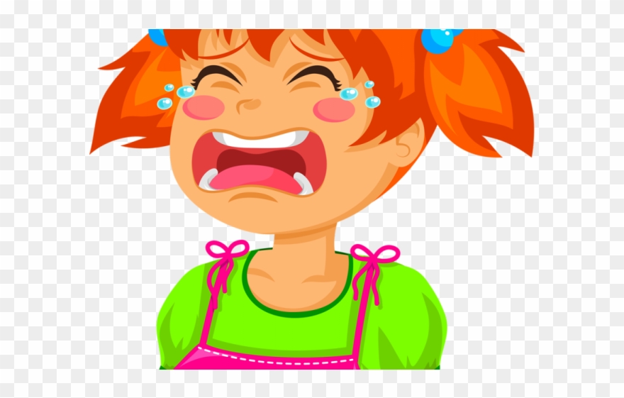 Tears Clipart Screaming Crying Girl Clip Art Png Download (3286856