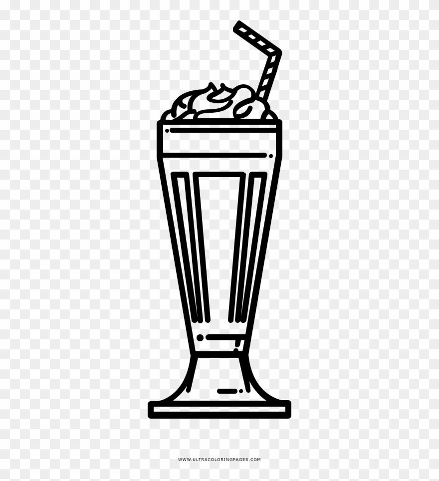 Milkshake Coloring Page Clipart