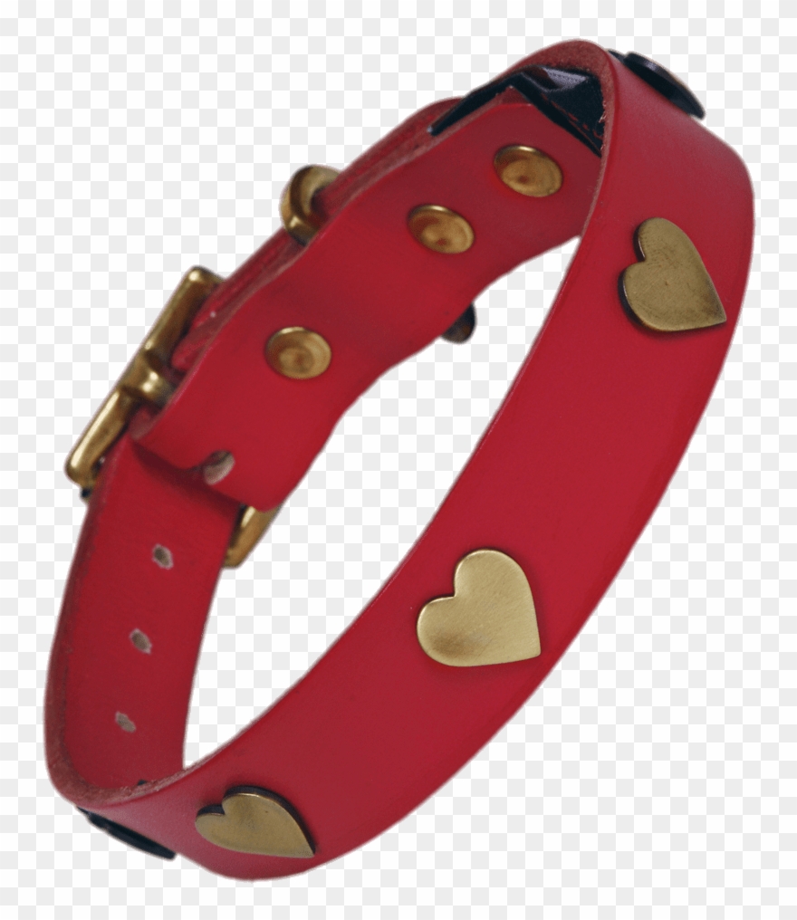 Download Golden Hearts Dog Collar Transparent Png - Bracelet Clipart