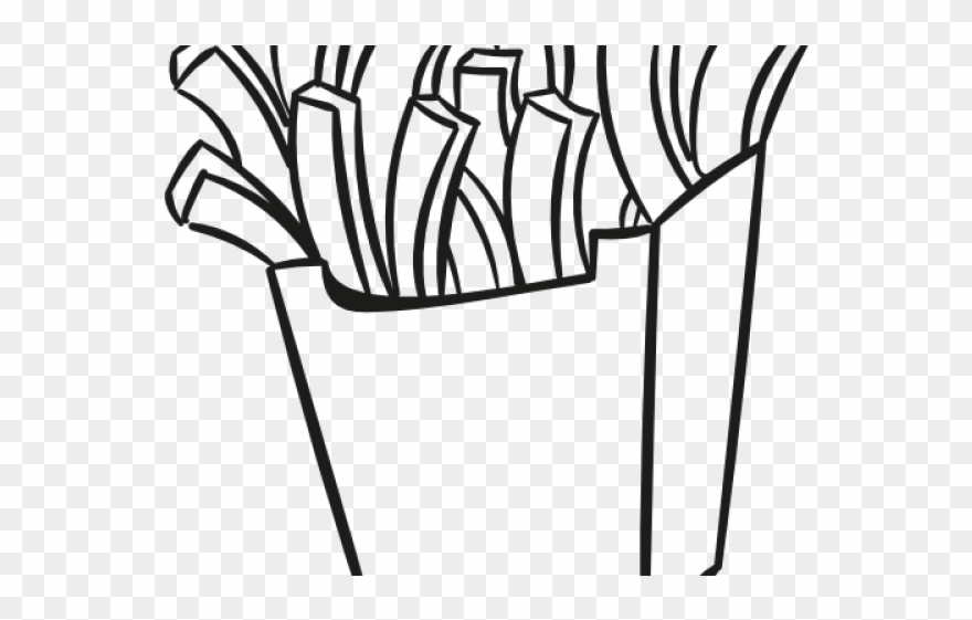 Potato Chips Clipart Outline - French Fries - Png Download