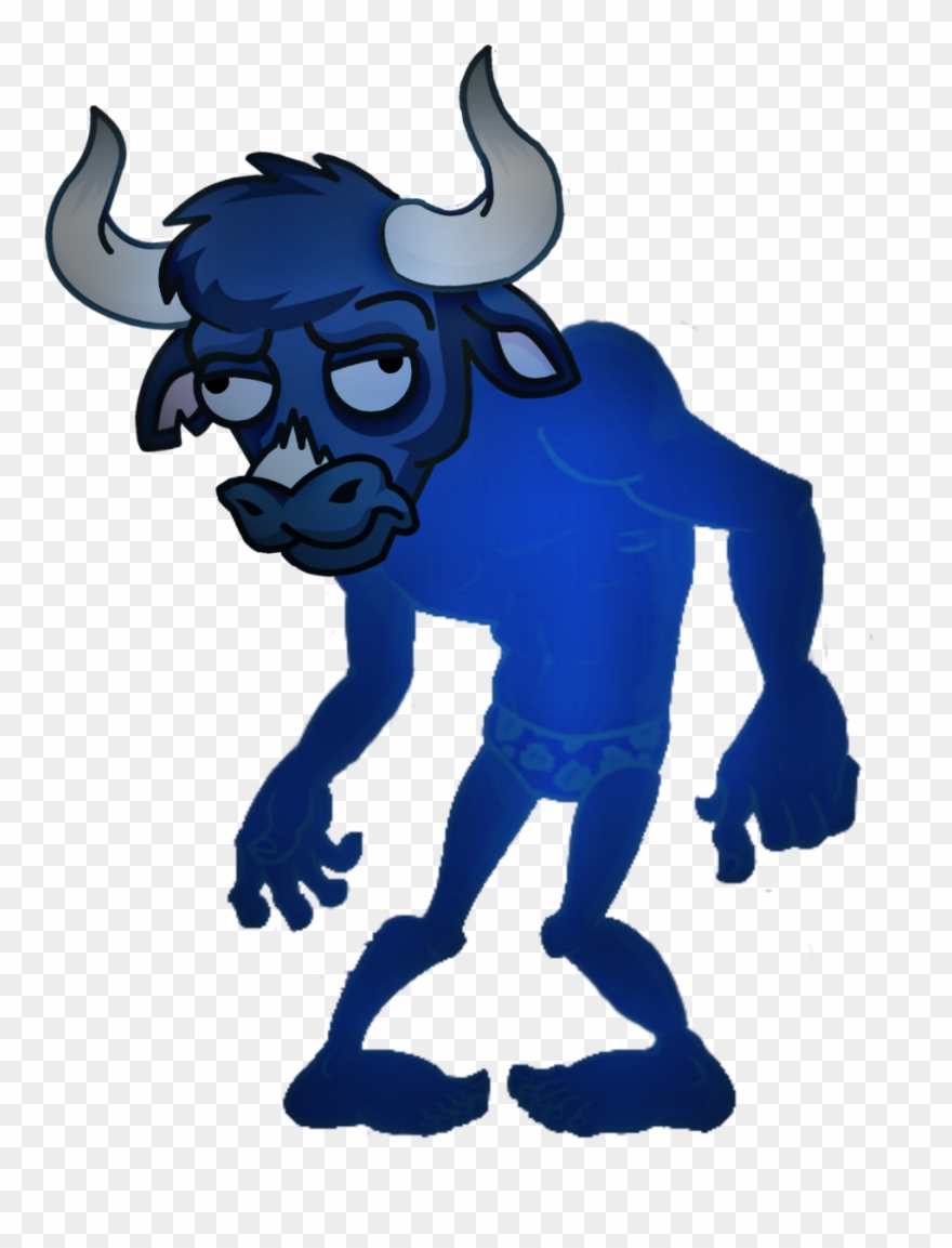 Minotaur Sticker - Burned Zombie Plants Vs Zombies Clipart