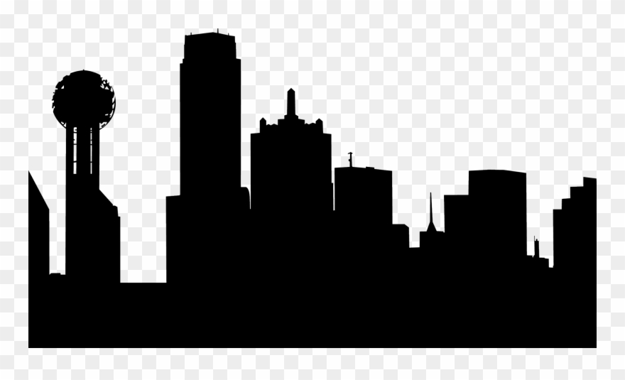 Transparent Dallas Skyline Silhouette Png Clipart
