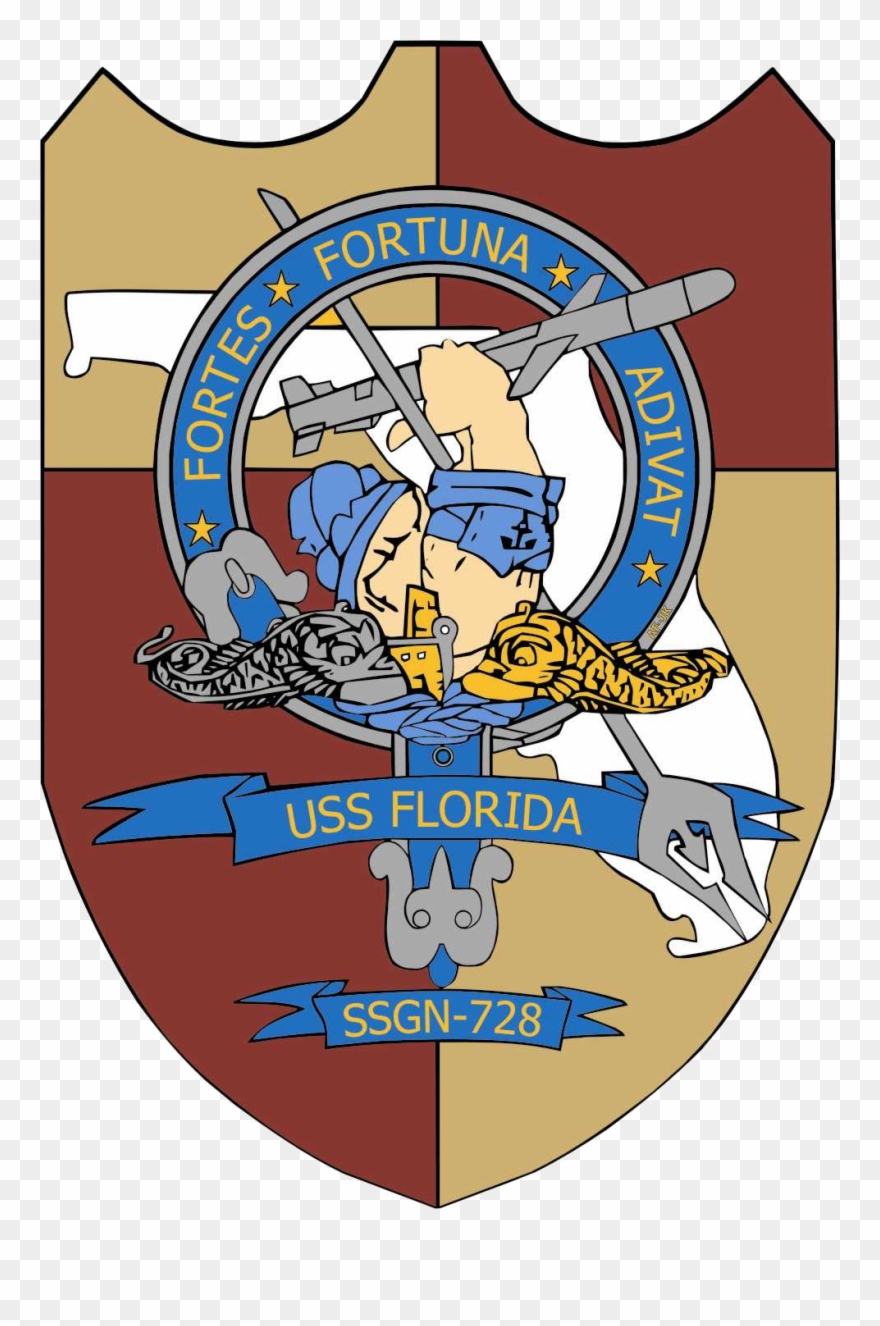 Uss Florida Crest - Uss Florida Ssgn 728 Crest Clipart