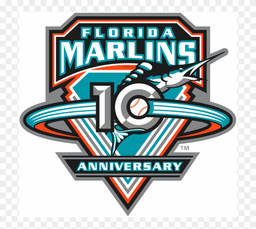 Miami Marlins Logos Iron On Stickers And Peel-off Decals - Miami Marlins 25th Anniversary Clipart