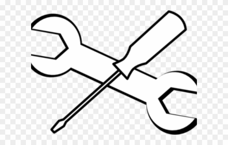 Nails Clipart Screw Bolt - Screwdriver Clipart Black And White - Png Download