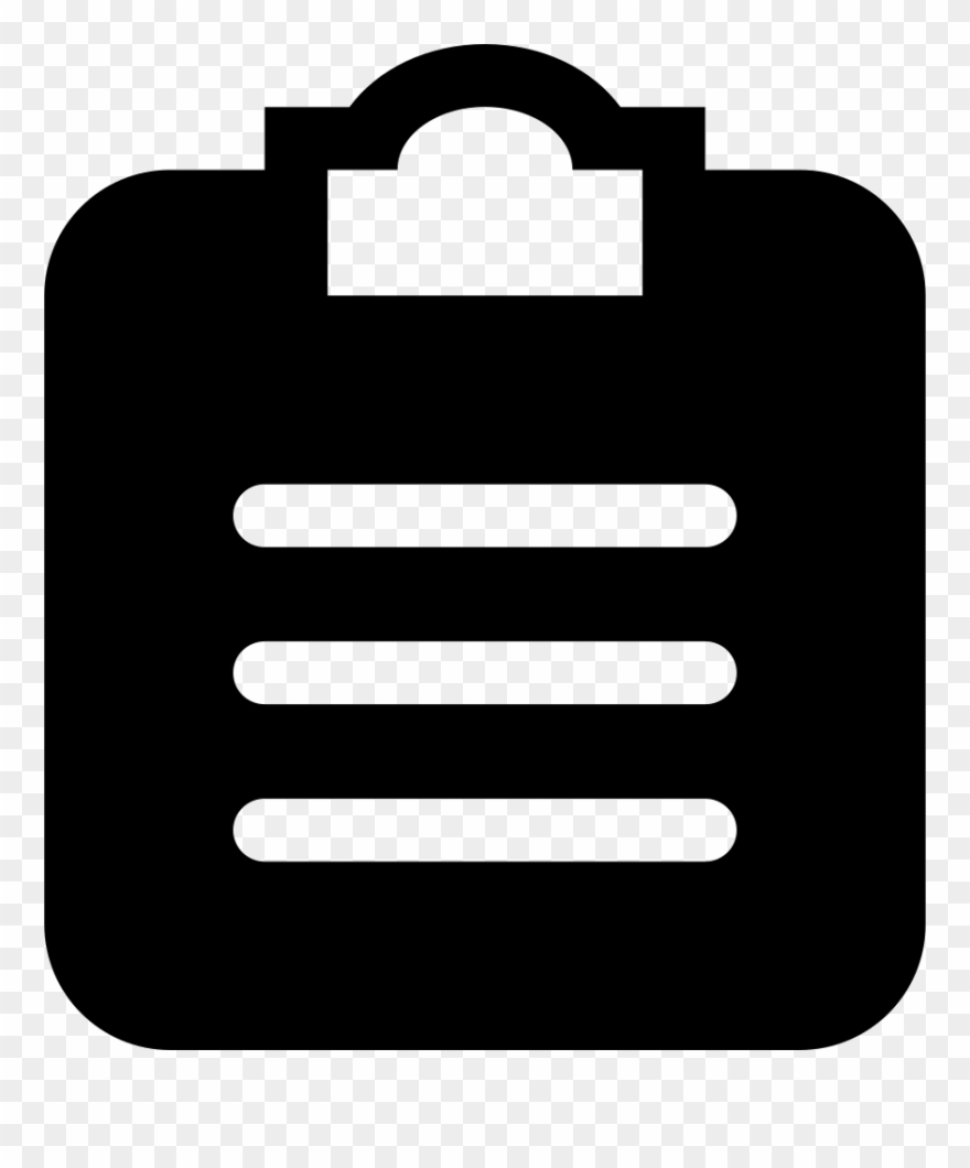 Clipboard Black Square Interface Symbol Comments - Icon - Png Download