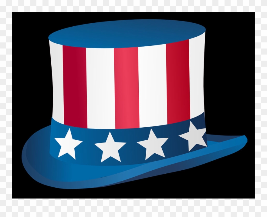 Transparent Background Uncle Sam Hat Clipart - Png Download