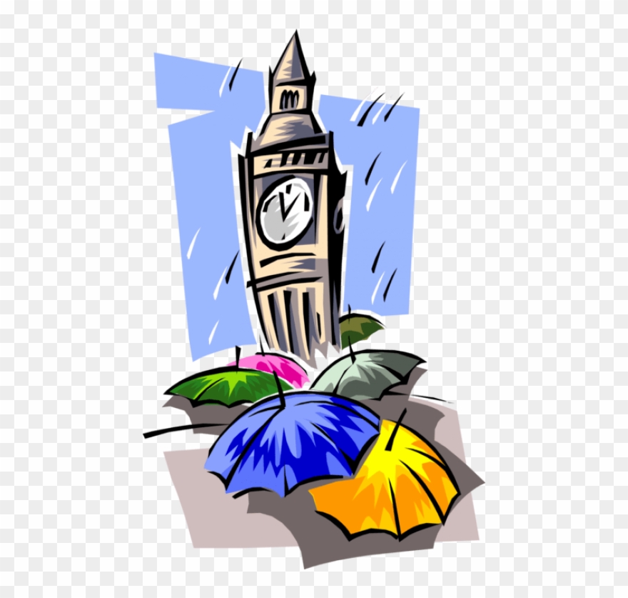 Free Png Download Vector Illustration Of Big Ben Clock - Illustration Clipart