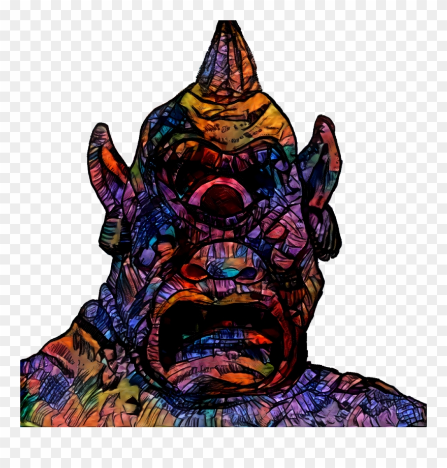 Cyclops 2 Stained Glass Dream Lines - Illustration Clipart