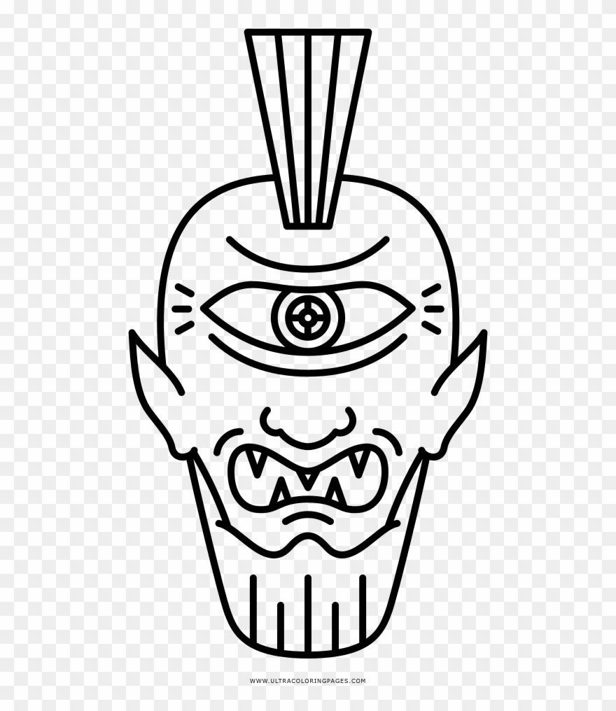 Cyclops Coloring Page Clipart