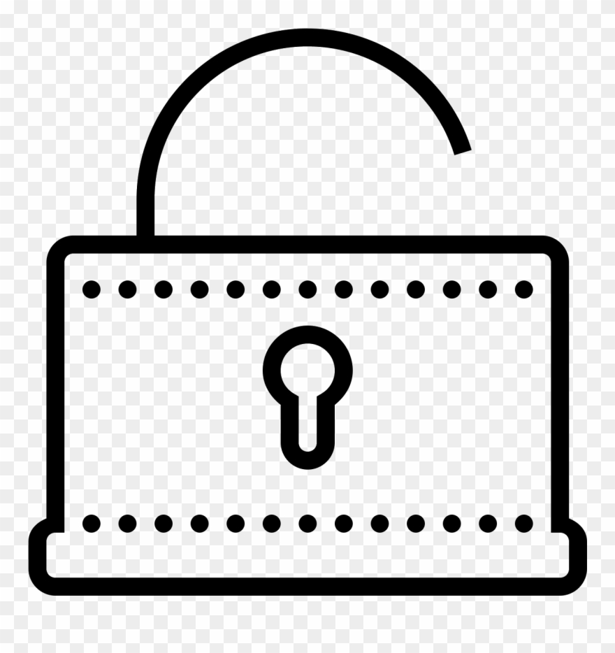 This Icon Looks Just Like A Padlock - Line Art Clipart