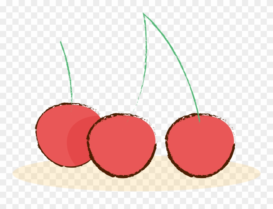 Cherry Hand Drawn Cartoon Gourmet Png And Vector Image Clipart