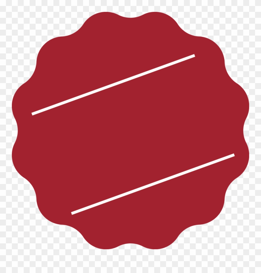 Red Round Wave White Line Banner Clipart