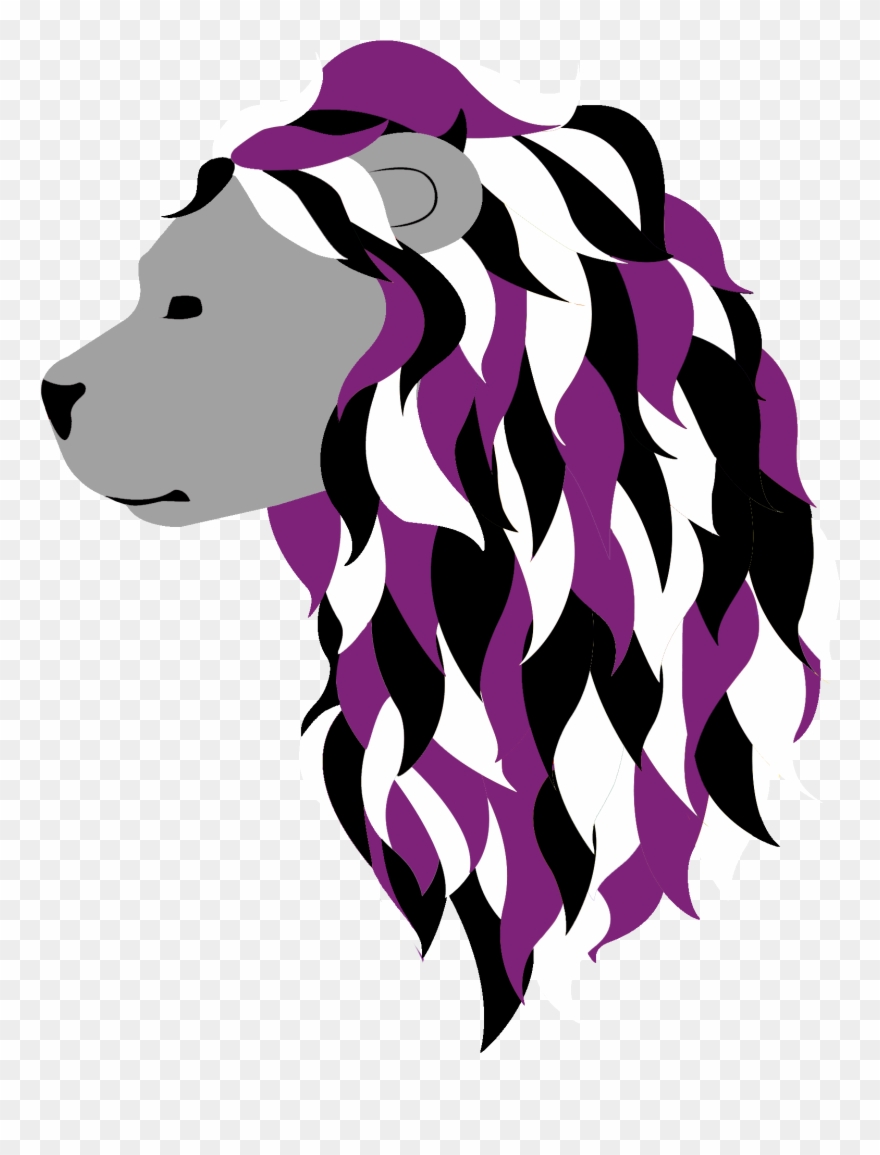 Asexual Pride Lion - Lion Clipart