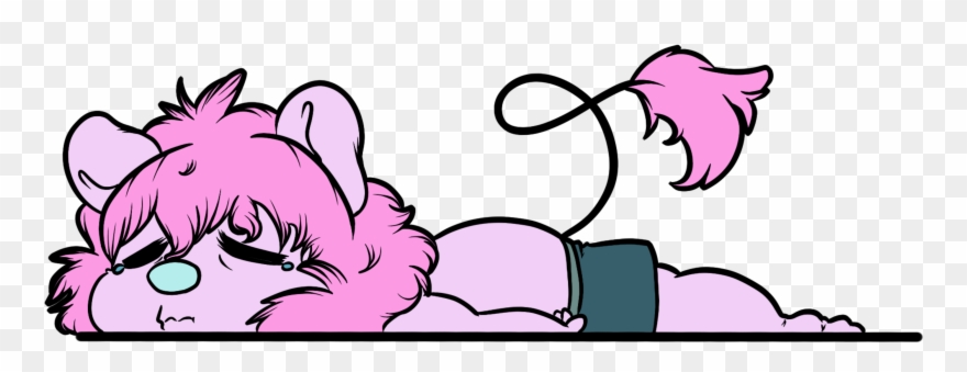 Lion Around Being Lazy - Cartoon Clipart