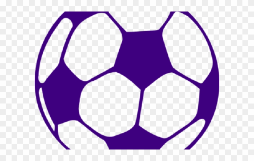 Football Clipart Purple - Football In Black And White - Png Download