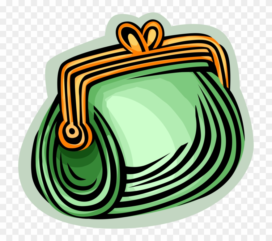 Vector Illustration Of Coin Change Purse Money Bag - Purse Clip Art - Png Download