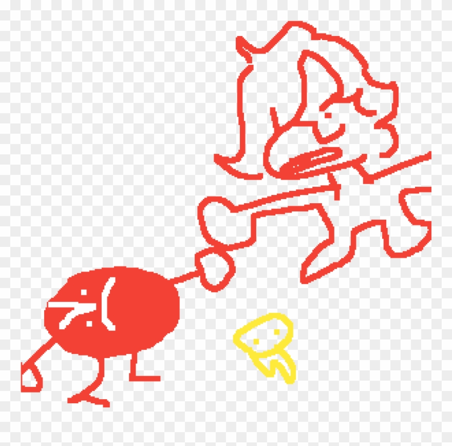 Red Dot, Purble, And Tooth Argue Clipart