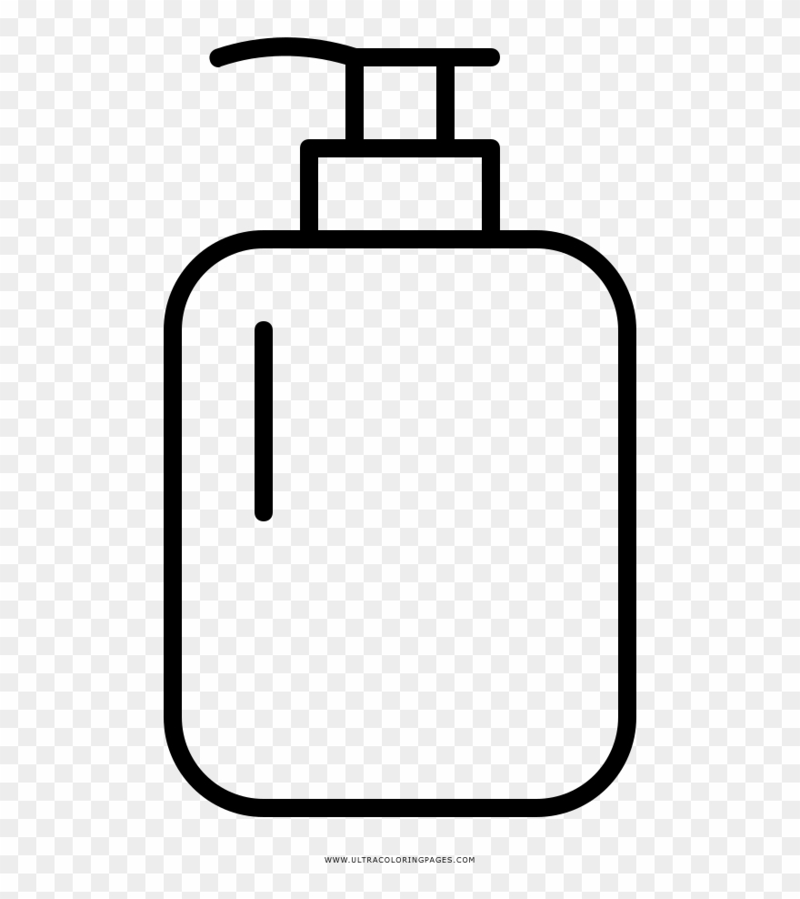 Liquid Soap Coloring Page - Jabon Liquido Para Colorear Clipart