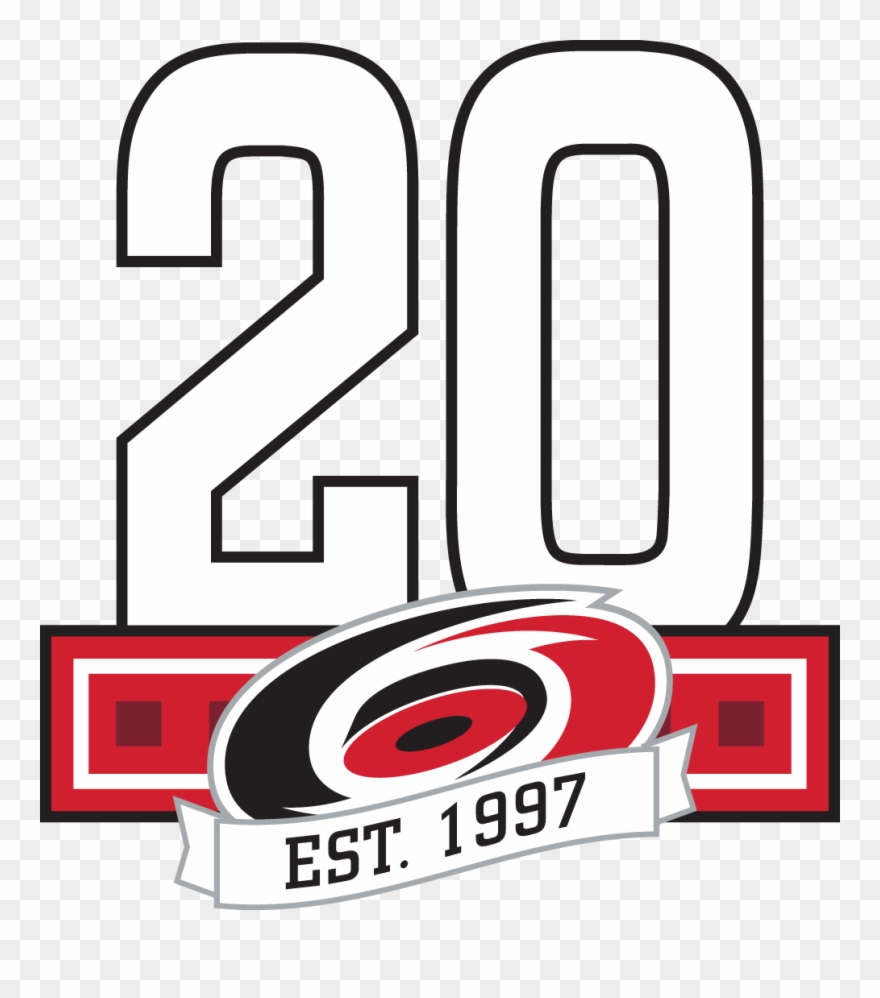 Hurricanes 20th Anniversary Logo Clipart