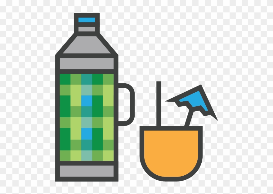 Camp Themed Cocktail Hour And Activities Clipart