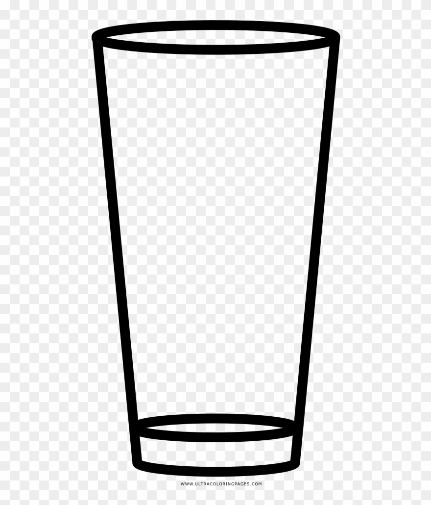 Tumbler Coloring Page - Vaso De Vidrio Para Colorear Clipart