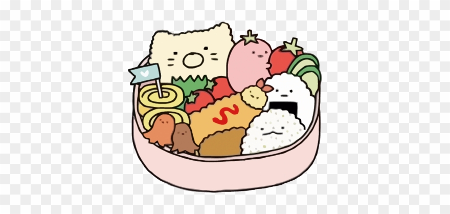Lunch Box Clipart Shared Lunch - Cute Lunch Box Cartoon - Png Download