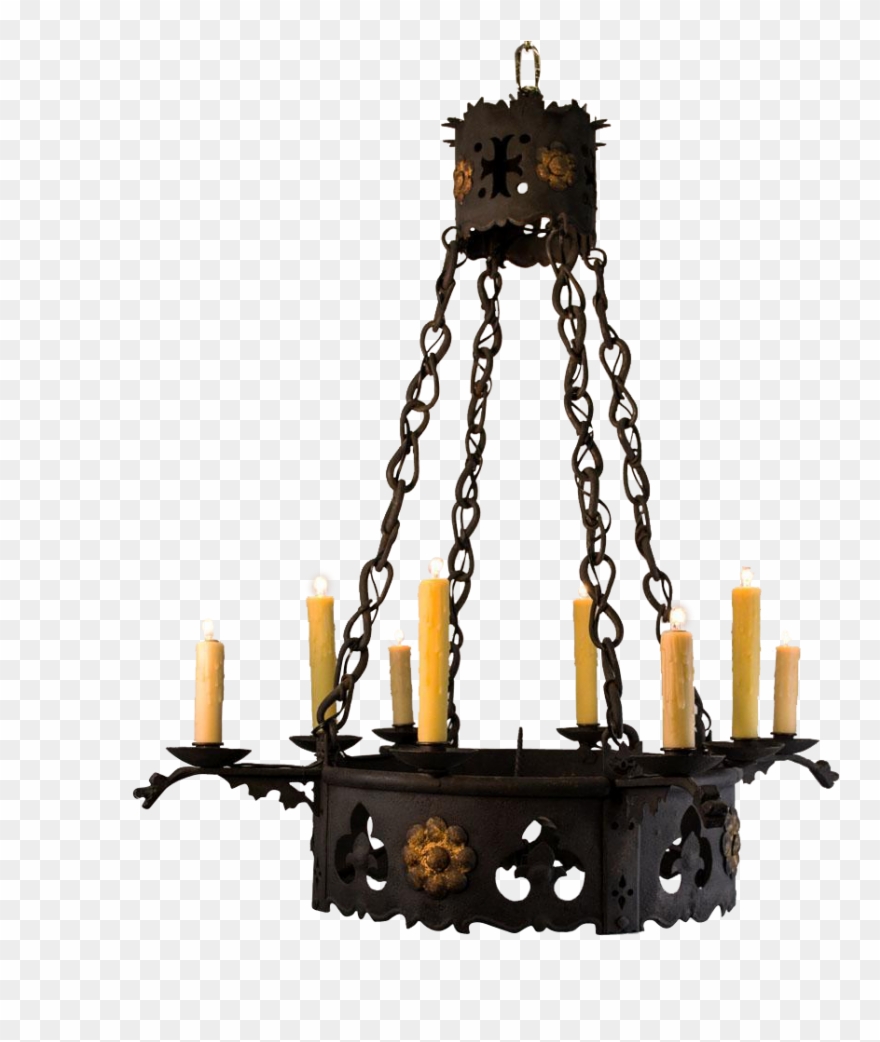 Gothc Clipart Candle - Candle Chandelier Png Transparent Png