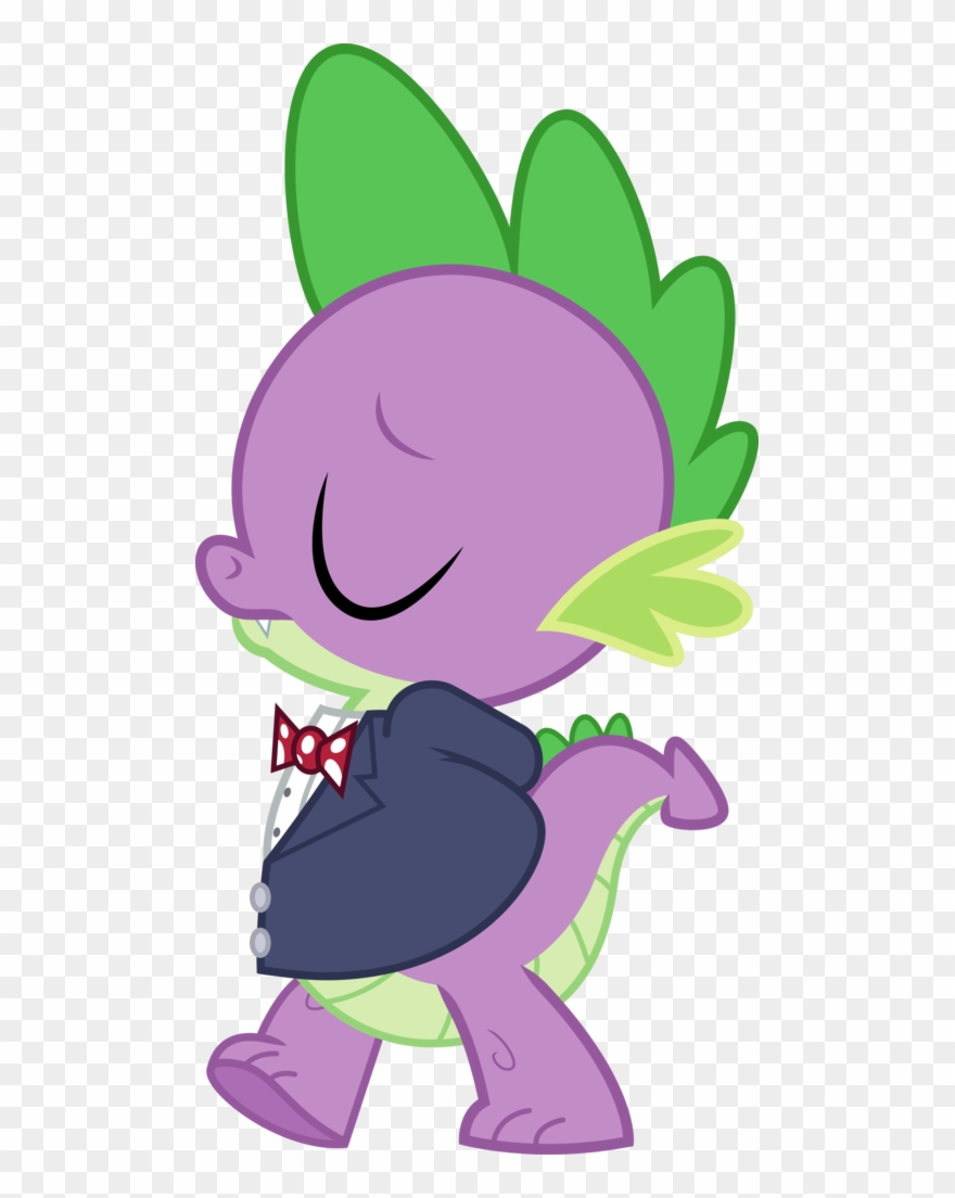 Clipart Royalty Free Download Artist Apeepa Bowtie - Mlp Spike In A Suit - Png Download
