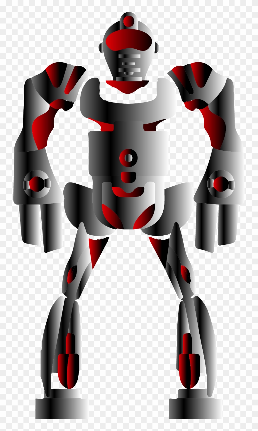 Digital Technology Laser Gradient Metal Robot Png And - Mecha Clipart