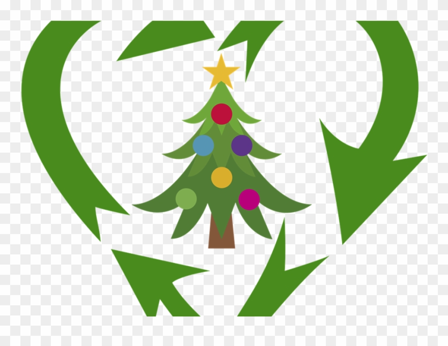 Christmas Tree Recyc - Recycle Heart Clipart