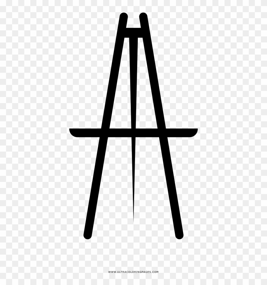 Easel Coloring Page Clipart