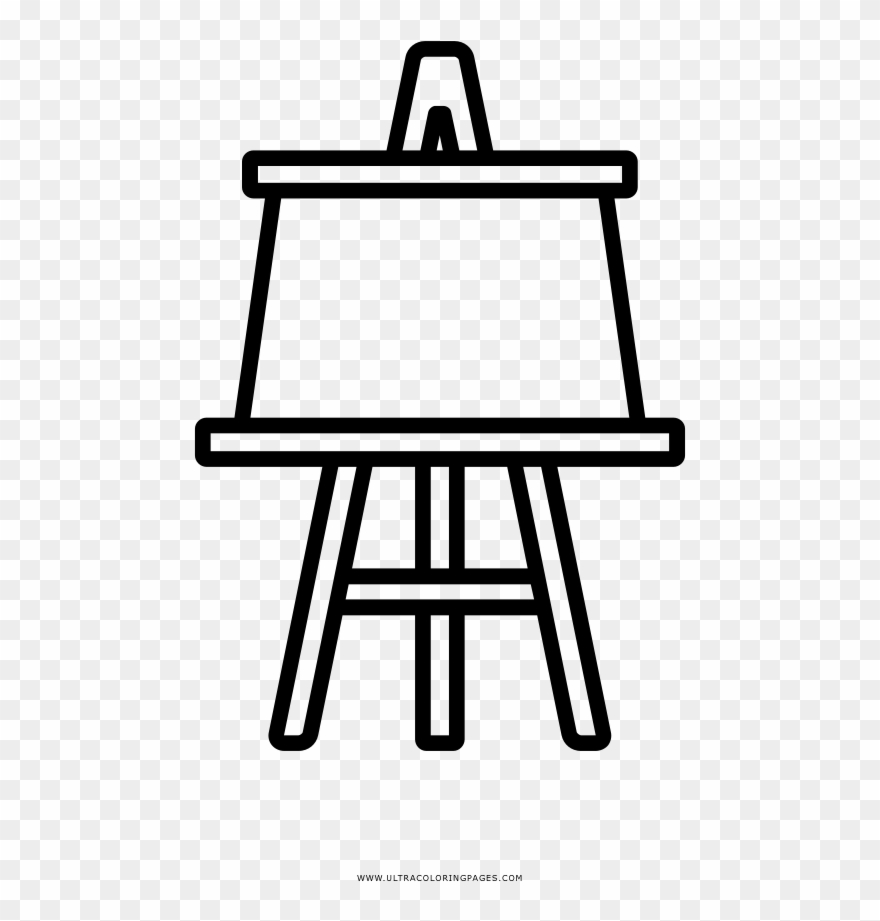 Easel Coloring Page - Hospital Line Icon Clipart