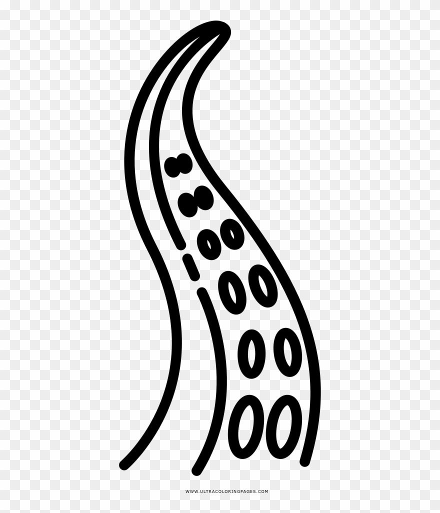 Octopus Tentacle Coloring Page Clipart