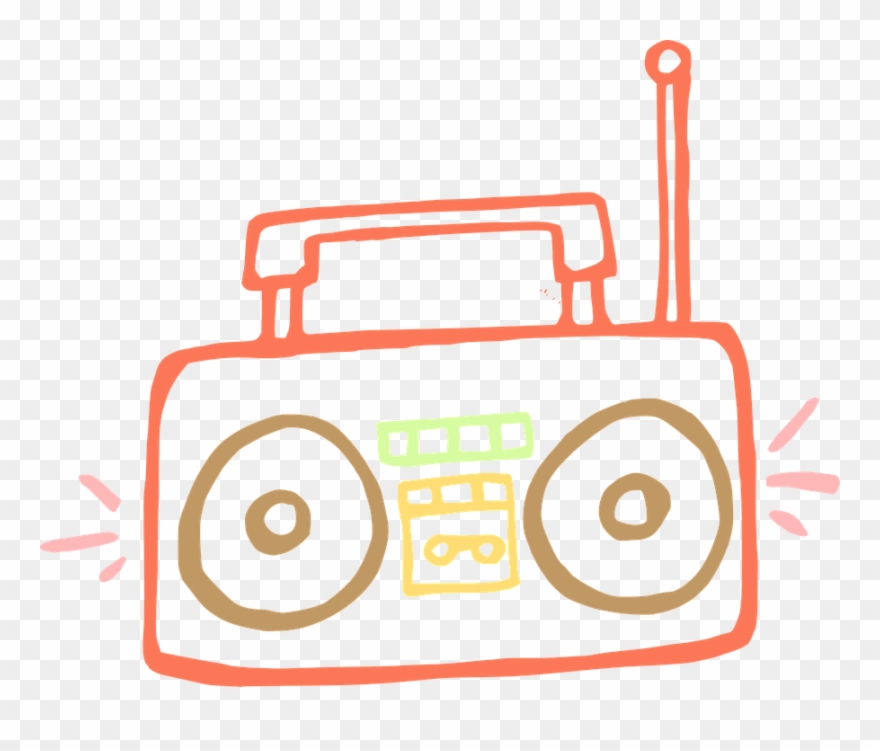 Tape Recorder Clipart 4 By David - Easy To Draw Boombox - Png Download