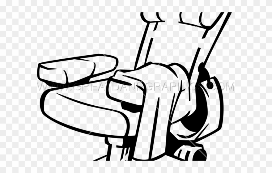 Barbet Clipart Black And White - Barber Chair Black And White - Png Download