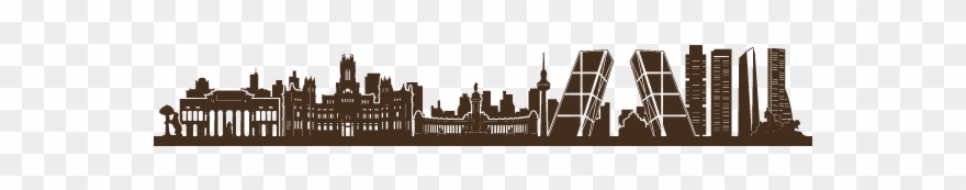 Vinilo Decorativo Adhesivo Skyline Madrid Madrid Cuadros - Skyline Del Mundo Clipart