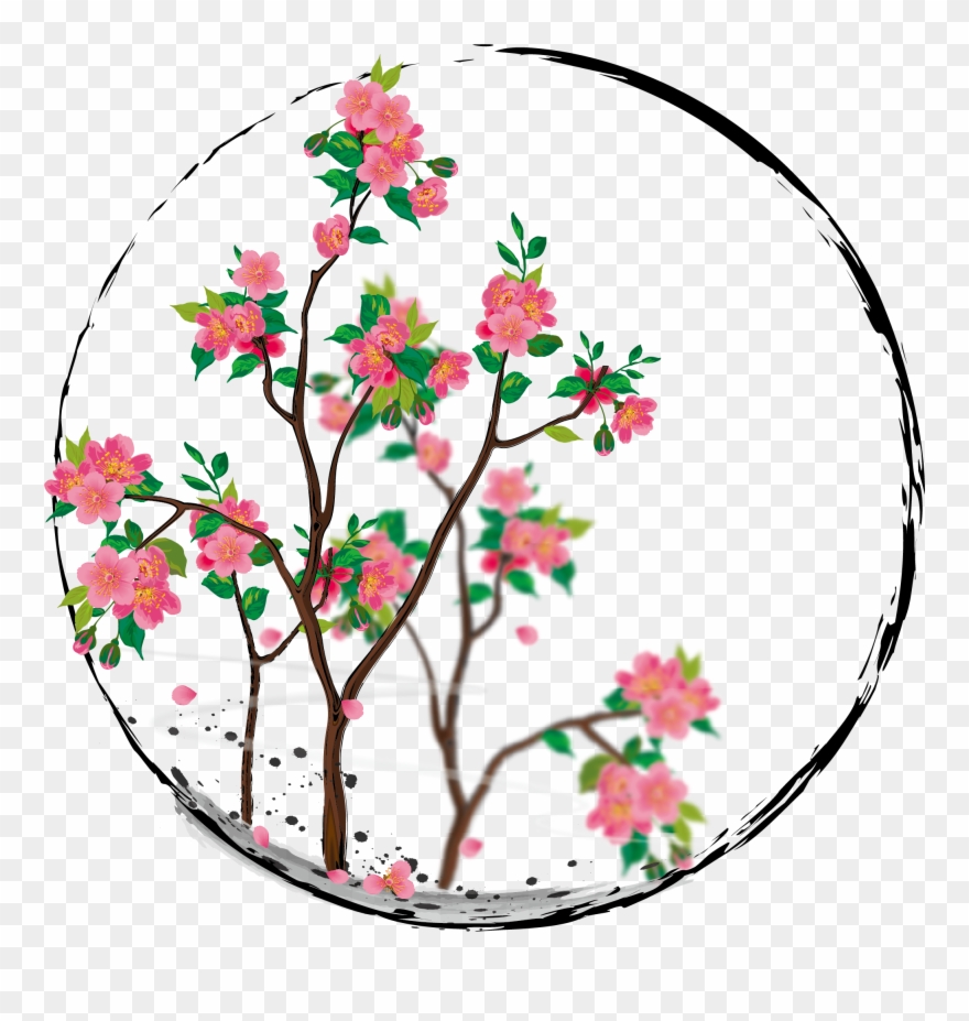 Pintado A Mano Flor Árboles Flores Png E Imagen Vectorial Clipart