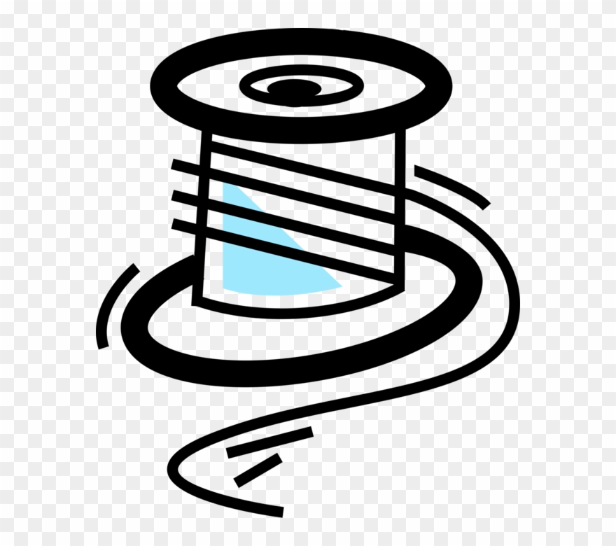 606 X 700 8 - Carretel Linha Vetor Clipart