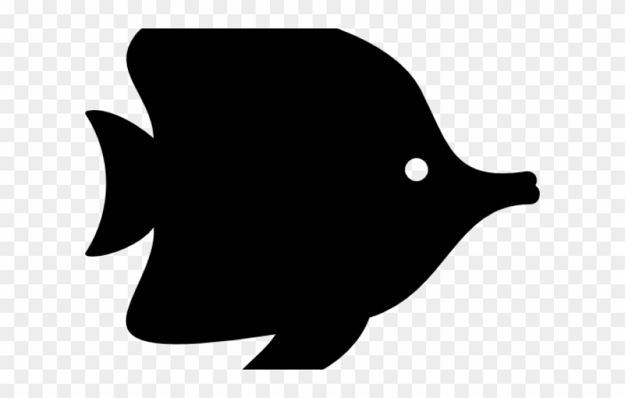 Tropical Fish Clipart Silhouette - Pomacentridae - Png Download