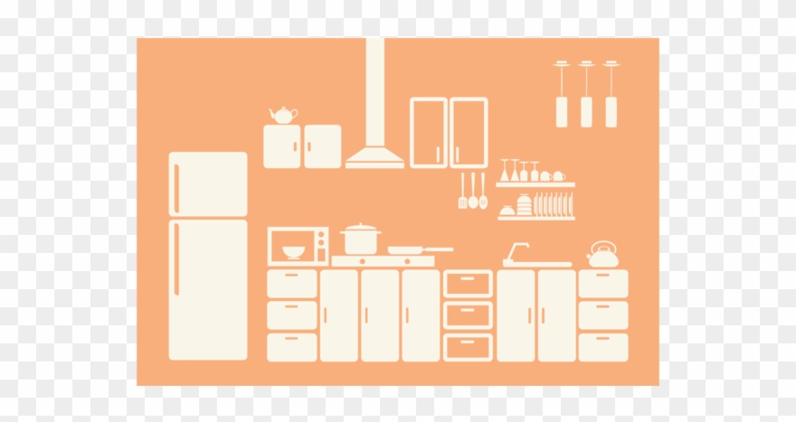 Kitchen Facades Rectangular Placemat - Floor Plan Clipart
