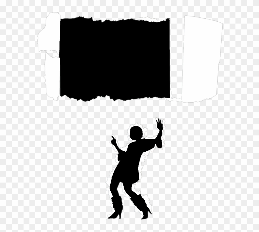 Ftestickers Tear Hole Man Silhouette 3deffect - Player Clipart