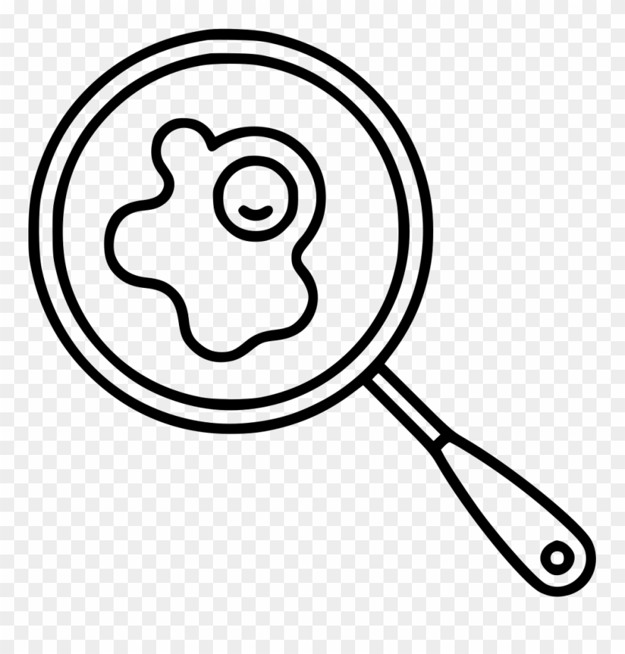 Omelette Clipart Black And White - Omelet Black And White - Png Download