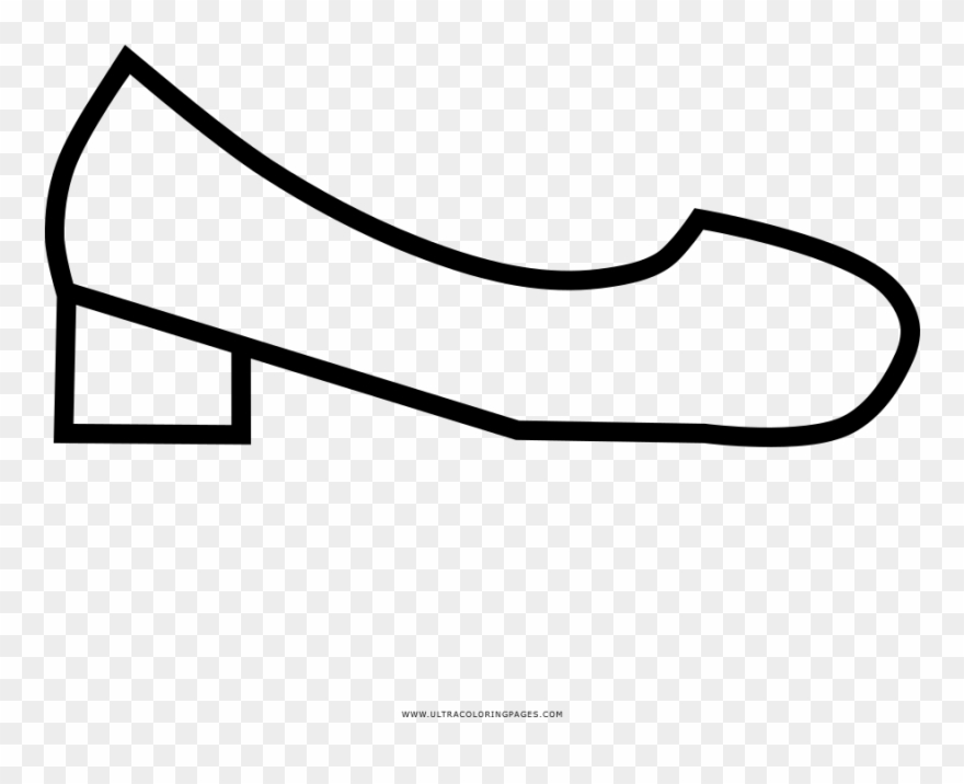 Shoe Coloring Page - High Heels Clipart