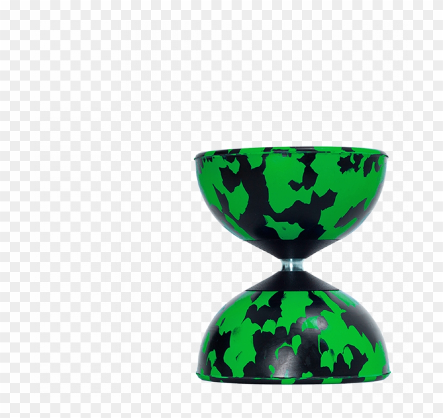 Mr Babache Medium Harlequin Diabolo-green/black - Mr Babache Clipart