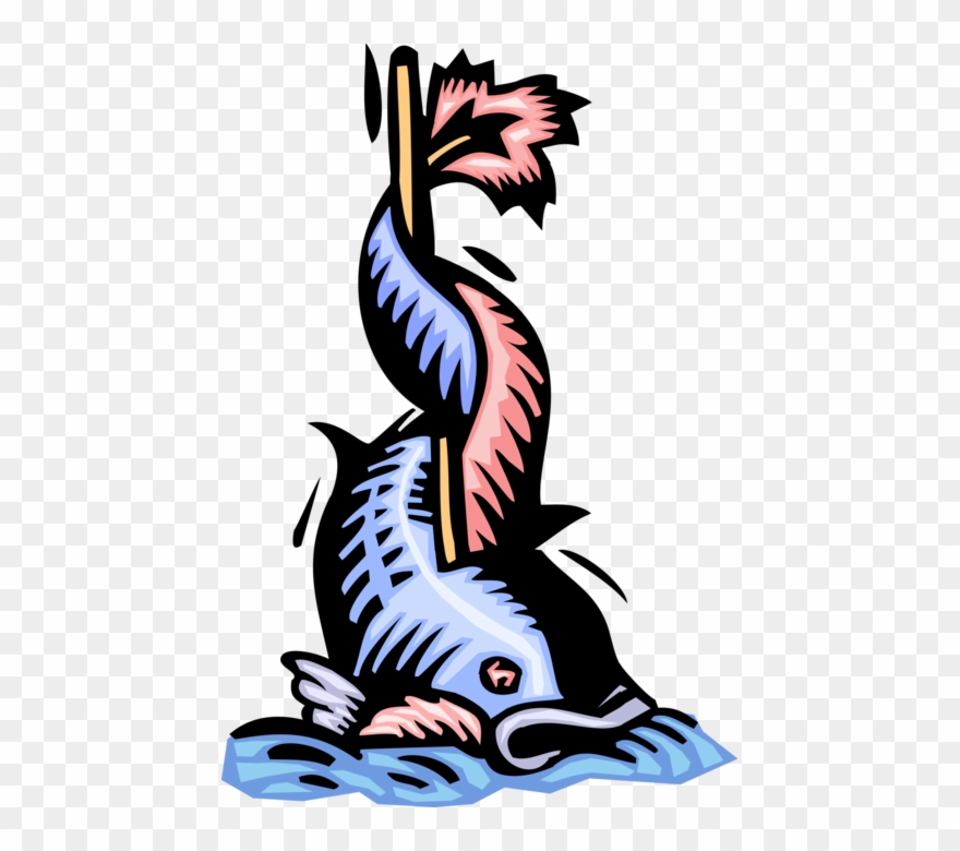 Vector Illustration Of Sea Serpent Fish Clipart