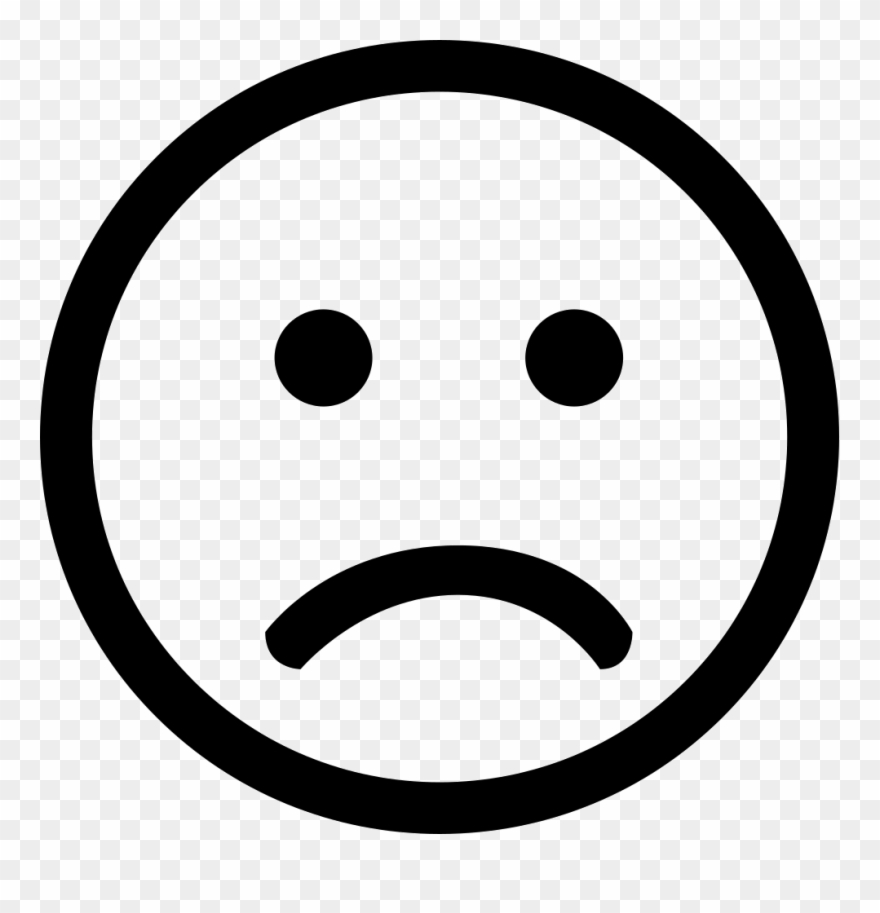 Png File - Sad Smiley Icon Png Clipart