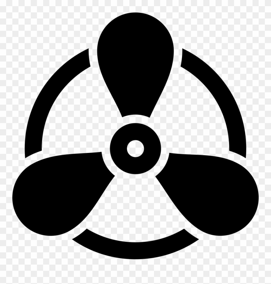 Fan Icon Free - Radiation Clipart