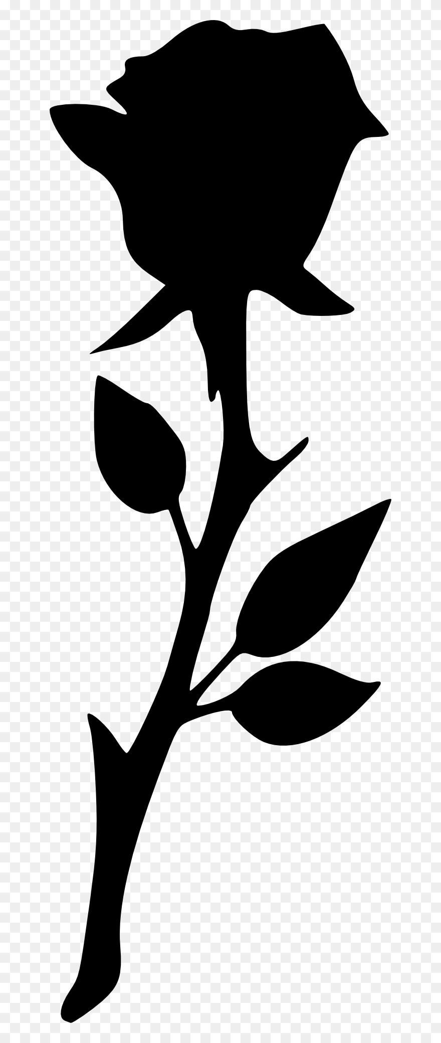 Rose Silhouette Clipart