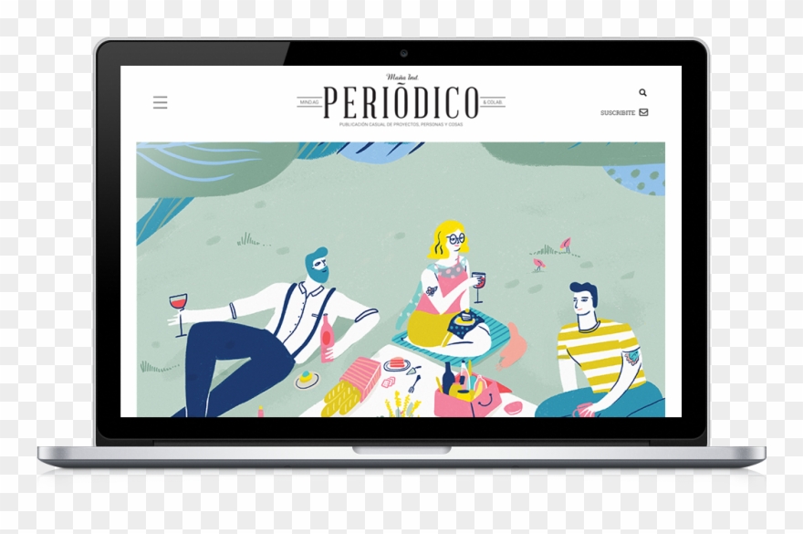 Illustration For Periódico, A Lovely Publication About - Led-backlit Lcd Display Clipart